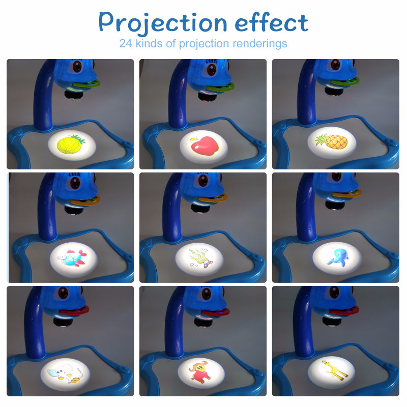 Drawing Board Table With Projection Function Educational Toy For Kids