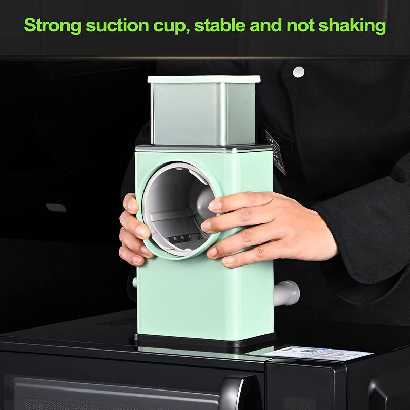 Multi Vegetable Cutter High-Efficiency Rotary Grater With Handle