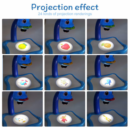 Drawing Board Table With Projection Function Educational Toy For Kids