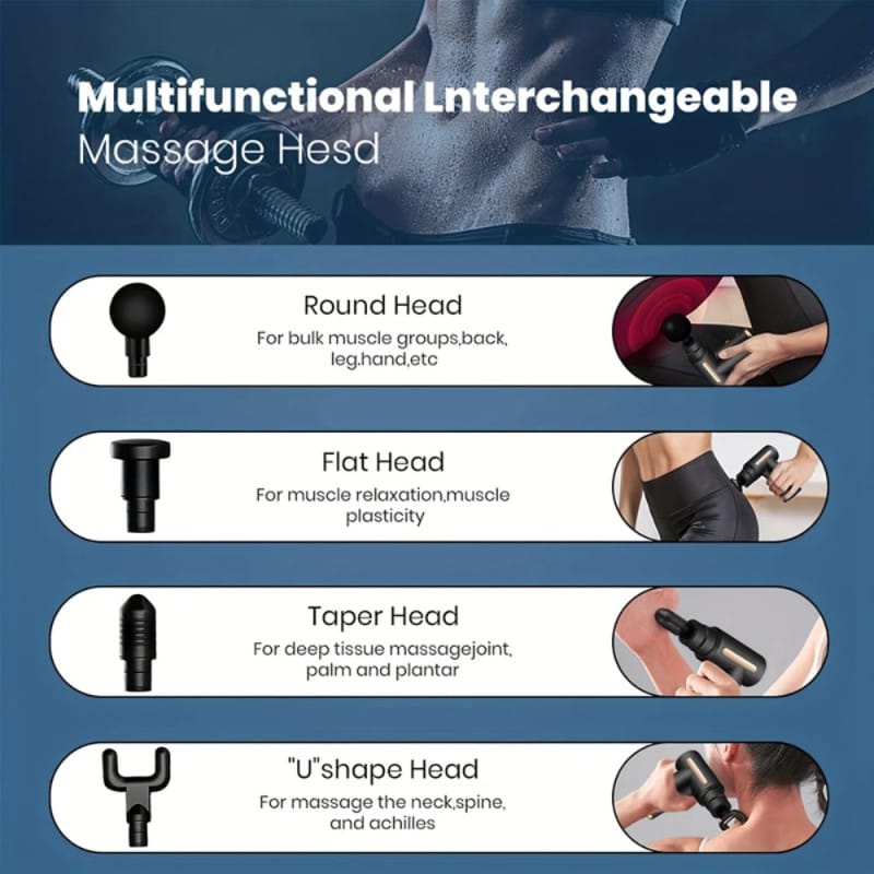 Massage Gun Electric Full Body Massage 5 In 1 Multifunctional