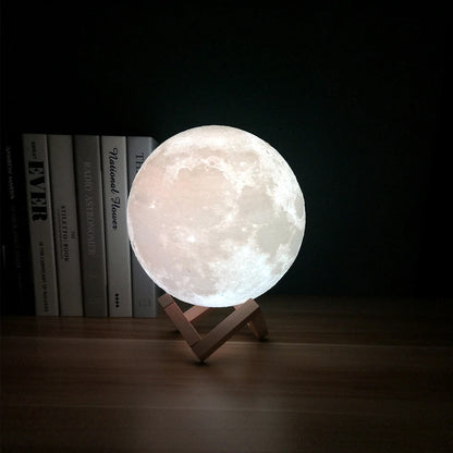 3D Magical Moon LED Night Light Desk Lamp Rechargeable
