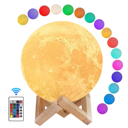 3D Magical Moon LED Night Light Desk Lamp Rechargeable