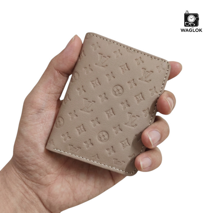 Designer Monogram Leather Wallet