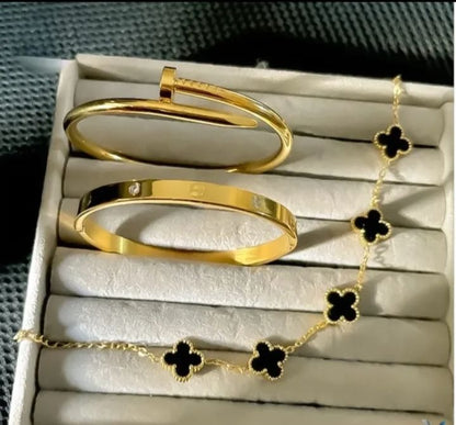 Stainless Steel 3 Piece Bracelet Accessory Set For Stylish
