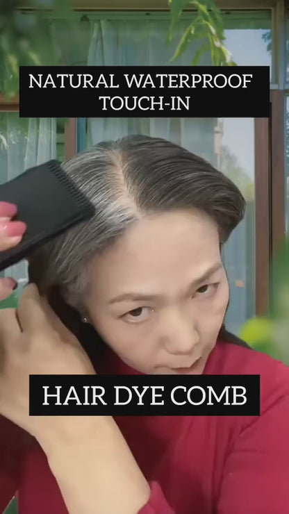 Hair Color Comb Stick | Waterproof Hair Dye Comb | Long-Lasting Black/Brown Hair Color