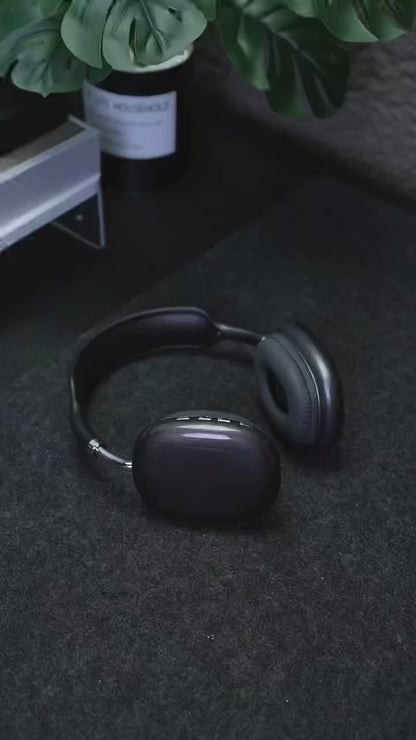 Wireless Bluetooth 5.0 Over-Ear Headphones | HiFi Stereo Deep Bass | Built-in Mic | AUX & TF Card Support